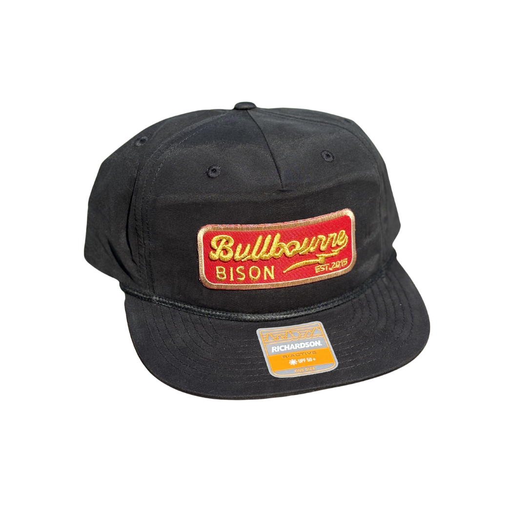 HAT- Bullbourne Bison Patch Black Richardson R-Active