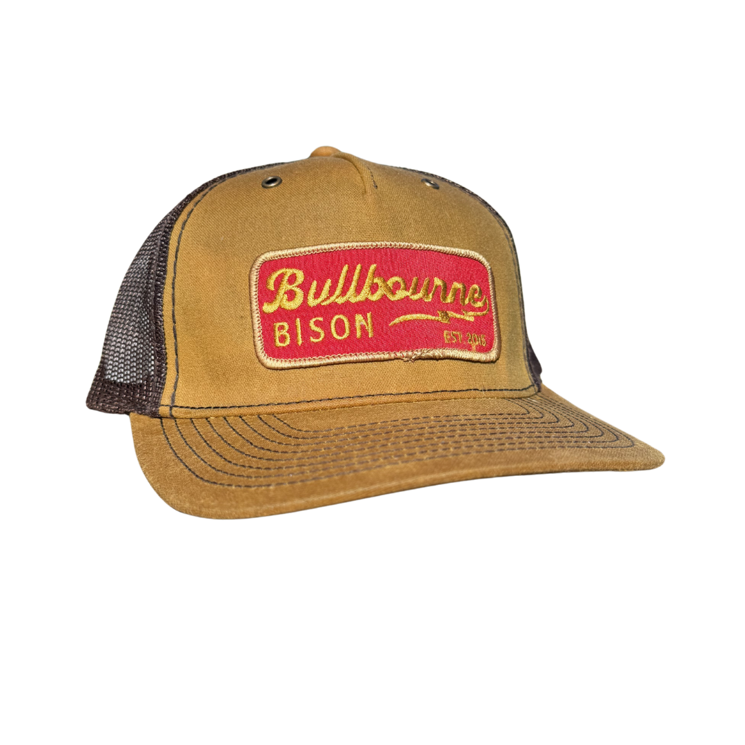 Tan Waxed Canvas Bullbourne Patch